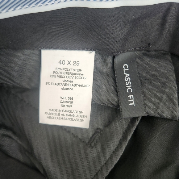 Haggar Classic Fit Solid Stretch. Solid Black. Size 40x29. New. - Picture 4 of 5